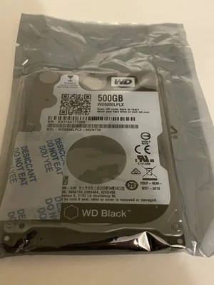Western Digital Black WD5000LPLX 2.5" 500GB 7.2K SATA Internal Laptop Gaming HDD - Image 1 of 4