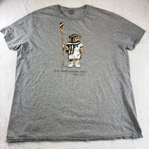 Ralph Lauren Polo Bear Shirt Gray Tee Rowing Crew Paddle Adult Limited XXL - Picture 1 of 3