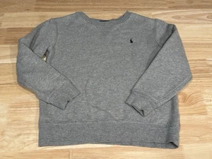 Polo Ralph Lauren Sweatshirt Crewneck Gray Pony Logo Youth Kids Size 7 - Picture 1 of 4