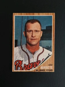 1962 Topps Set Break Lou Burdette #380 Free Shipping  - Picture 1 of 2