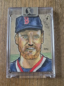 Wade Boggs Exclusive 1 of 1 Hand Painted Sketch Card RICH HENNEMAN 2.1B - Bild 1 von 3