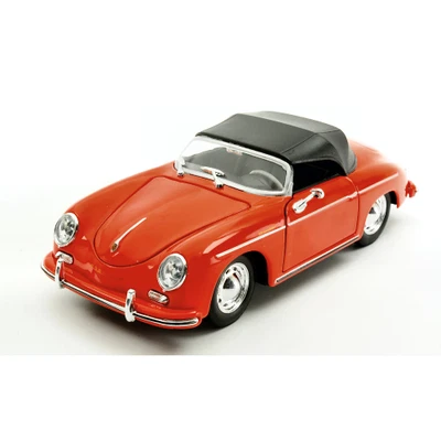 PORSCHE 356 A SPEEDSTER CLOSED RED 1:24 Welly Auto Stradali Modellino Nuovo - Immagine 1 di 3