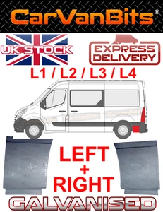 FÜR RENAULT MASTER MOVANO NV400 10-24 RADLAUF SEITENKAROSSERIE REPARATURBLECH HINTEN X2 - Bild 1 von 11