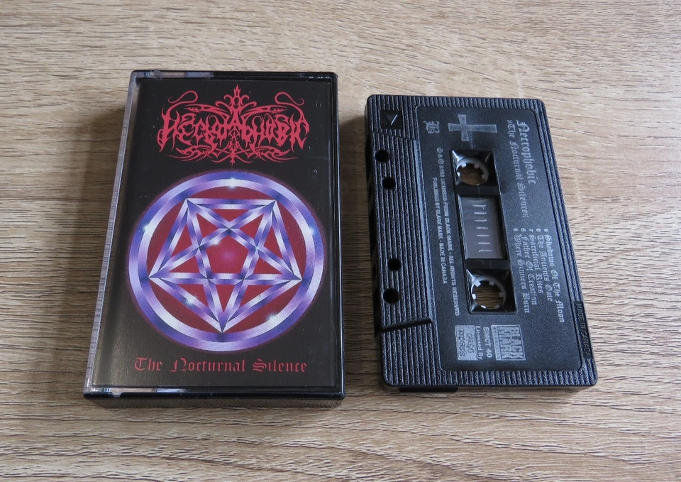 Necrophobic - The Nocturnal Silence Cassette Tape 1ST PRESS 1993 Black Mark RARE - Image 1 of 3