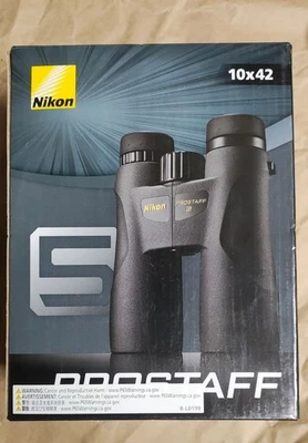 BRAND NEW Nikon Prostaff 5 10x42mm Black Waterproof Binoculars Model 7571 - Image 1 of 4