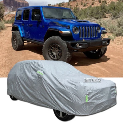 Cubierta completa para automóvil SUV para todo clima sol nieve protector a prueba de polvo para Jeep Wrangler EE. UU. Foto 1 de 4