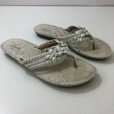 clarks flip flops flower