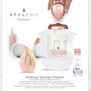 NEW Genuine STYLPRO Squeeze Beauty Sponge Cleaner & Sponge 85ml Cleanser Fluid - Picture 1 of 1