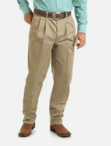 Wrangler NWT Riata Western Casuals Khaki Pants, Size 28 x 36, MSRP $44 - Picture 1 of 9