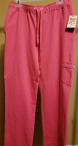 NWT $40 Vintage Cotton Brand Drawstring Waist Pink Solid Pants Size: XL - Picture 1 of 1