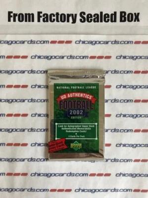 2002 UD Authentics HOBBY Pack Look4 Peyton Manning AUTO Tom Brady Drew Brees - Image 1 of 4