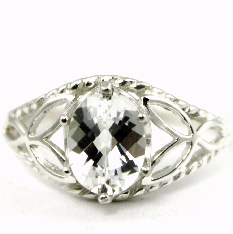 Silver Topaz, 925 Sterling Silver Ladies Ring, SR137 - Image 1 of 4