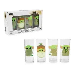 Star Wars The Mandalorian Grogu The Child Glaswaren 4er Set, 10 oz Gläser Neu - Bild 1 von 7