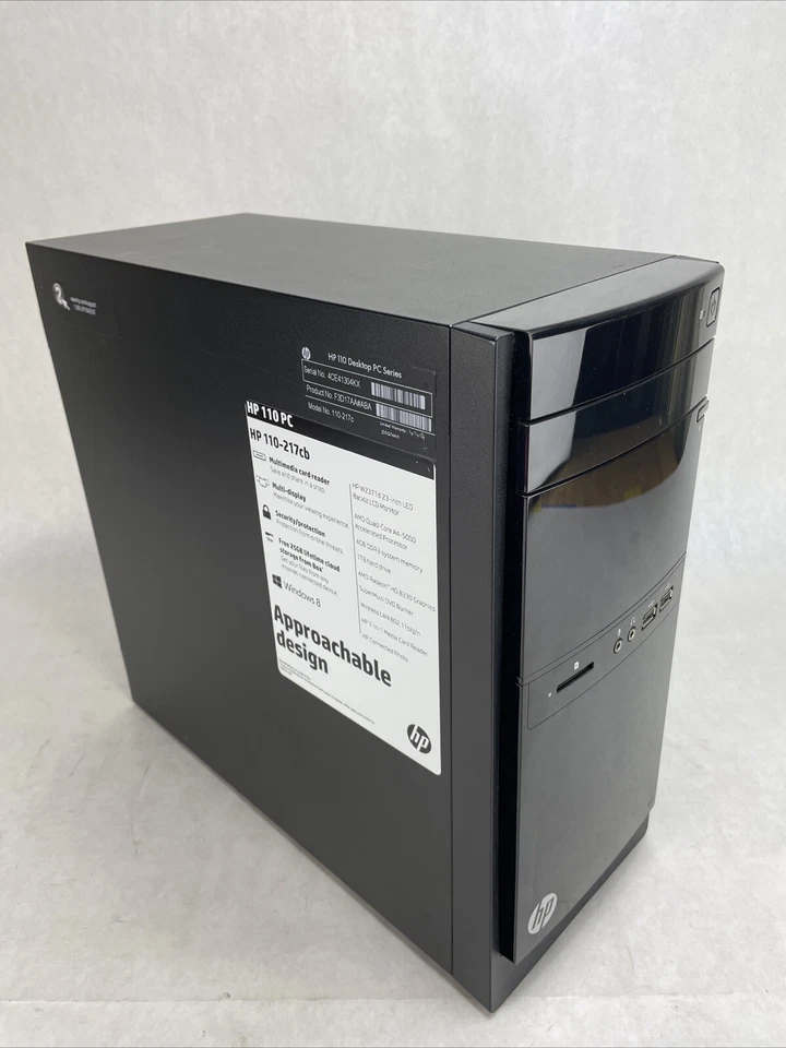 HP 110-217cb MT AMD A8-5000 1.5GHz 4GB RAM No HDD No OS - Image 1 of 4