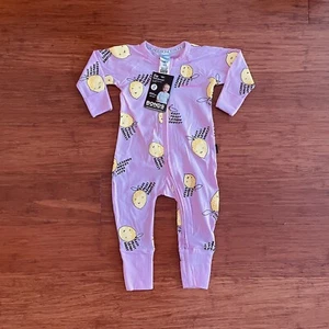 Bonds Baby Fruit Lemon Pink Yellow Easy Peasy Zip Wondersuit Size 00 BNWT Zippy - Picture 1 of 2