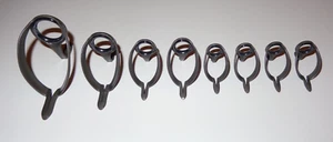 New Set 8 Fuji HBSG Gunsmoke HB Silicon Carbide Fishing Boat Rod Casting Guides - Picture 1 of 4