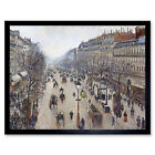Pissarro Boulevard Montmartre Cloudy Morning Art Print Framed 12X16