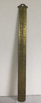 Antique 1920's Brass Printers Pica Agate Ruler Turtles's Standard Gauge NY #5419 • 13.35$