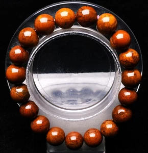 10,8 mm Natürliche Gelbe Alashan Steine Edelstein Runde Perlen Armband AAA - Bild 1 von 6