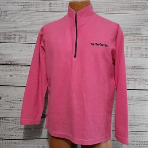 Vintage Polartec Jacket Adult M Pink 1/4 Zip Pullover Fleece Lightweight USA - Picture 1 of 8