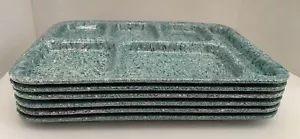 Vassoi Divisi Vintage Continental Silite Confetti Splatter Lotto di 6 Blu/VerdeARR141 - Foto 1 di 11