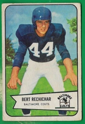 1954 Bowman #26 Bert Rechichar (G-VG) Baltimore Colts - Image 1 of 2