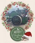 Christmas Card of Vintage Steam Engine.
