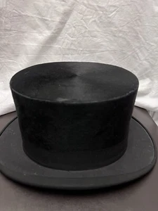 Antique Silk Top Hat For Wedding, Ascot Racing, Functions 59/60cm - Picture 1 of 5