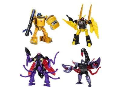 Transformers Generations Legacy Buzzworthy Bumblebee Action Figura 4-pack Creatu - Immagine 1 di 4