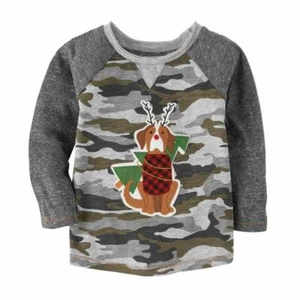 Mud Pie Camo Christmas Dog and Tree Tee  2T-3T 4T-5T - Picture 1 of 1