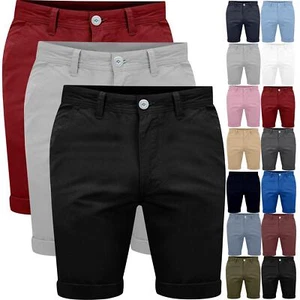 Mens Chino Shorts Cotton Summer Casual Twill Cargo Combat Half Pants Casual New - Picture 1 of 18