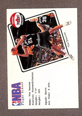 2001-02 Fleer Shoebox Collection # 16FS Tim Duncan Flight School - Spurs HOF - Image 1 of 3