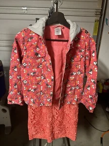 Disney Minnie Red Denim Girl Jacket Size 7/8 - Picture 1 of 10