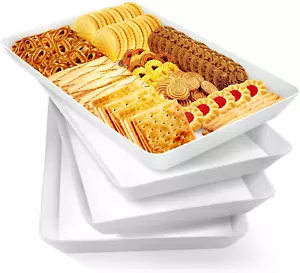 4 Pcs Serving Tray for Entertaining, Serving Platters for Snacks, Fruit, Cookies - Picture 1 of 7