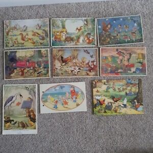 Joblot/Bundle of 9 x MOLLY BRETT Vintage 1950-60's Postcards