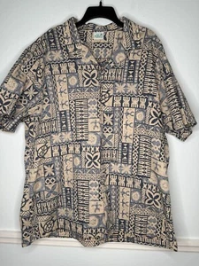 Jade Fashions Hawaiian Shirt Mens 3XL XXXL Button Down Floral Turtles Vintage - Picture 1 of 4