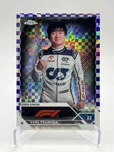 2023 Topps Chrome F1 Racing Purple Checker Flag YUKI TSUNODA #/199 - Picture 1 of 2