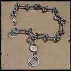 Bracelet chaîne corde en acier inoxydable symbole anonyme NA et strass 