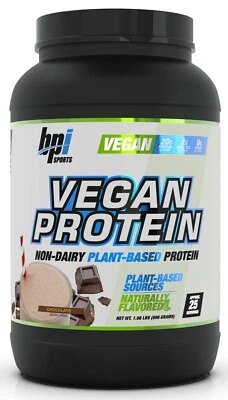 BPI Sports Vegan Protein Powder: Non-Dairy, Plant Based, Chocolate Flavor 25 Srv - Image 1 of 3