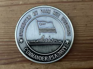 China Chinese PLA Navy medal coin - presented by VADM SHI YUNSHENG - Picture 1 of 3