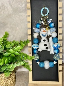 Olaf Frozen 3D Figure Snowman Disney Handmade Phone Chain Beads & Acrylic CUTE! - Photo 1/10