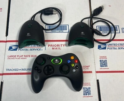 Logitech Wireless Xbox Controller C-X3B18  No bat. cover w/reciever - SAME DAY - Image 1 of 4
