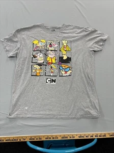 Cartoon Network CN Short Sleeve Men’s Sz XL T-Shirt Grey Graphic Print - Picture 1 of 8