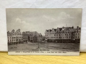 Erster Weltkrieg, Krieg 1914, 1915, 1916, Arras, Great Place und Castle Wasser Postkarte - Bild 1 von 2