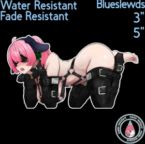 Petplay Fetish Humiliation Petgirl 3" / 5" / 7" Lewd Anime Laptop Bottle Sticker - Picture 1 of 1
