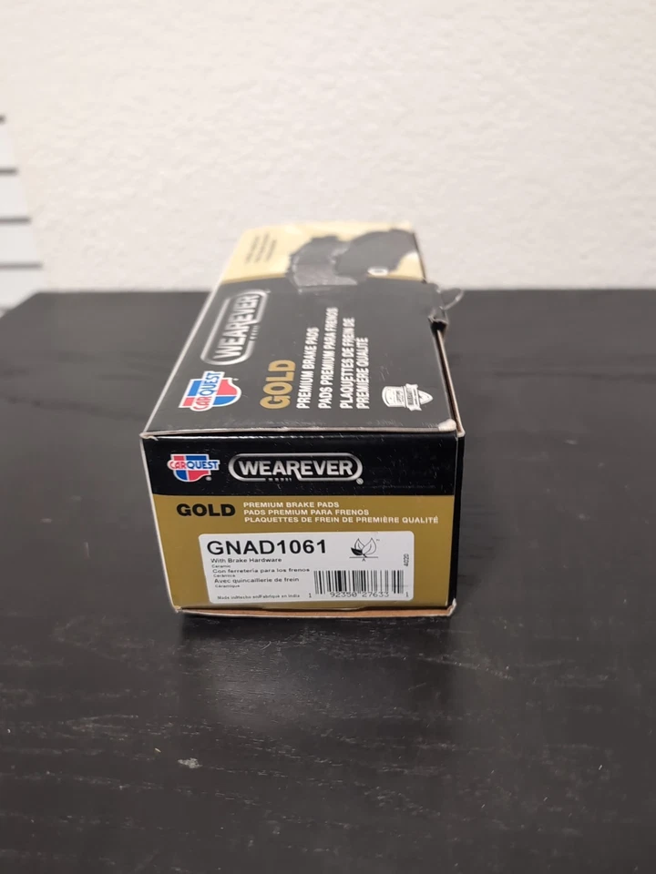 盘式制动垫套装-优质金色陶瓷前刹车片 CARQUEST GNAD1061 — 第 1/3 张图片