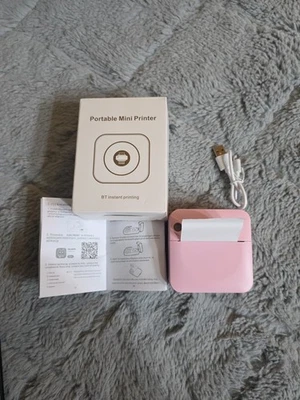  Mini Wireless Portable Thermal Bluetooth Printer - Pink  - Image 1 of 3