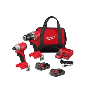 M18 18V Lithium-Ion Brushless Cordless Compact Drill/Impact Combo Kit (2-Tool) - Picture 1 of 11