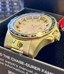 NUOVO Orologio Uomo Chase-Durer Miyota 8215 Automatico Oro 50mm CDW-0160 - Foto 1 di 6