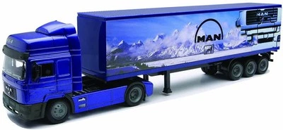 NEWRAY - Camion MAN F2000 con rimorchio a 3 assi - 1/43 - NEW15013 - Immagine 1 di 2